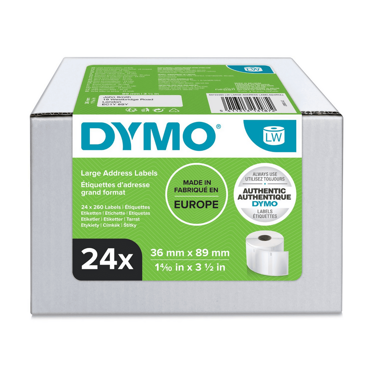 Dymo Label 13187 / S0722390 White 24-Pack