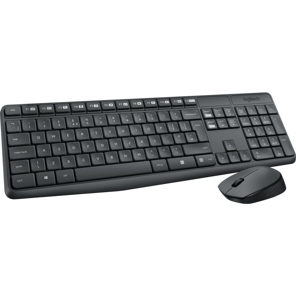 Logitech Mouse and keyboard set MK235 / 920-007905 Gray