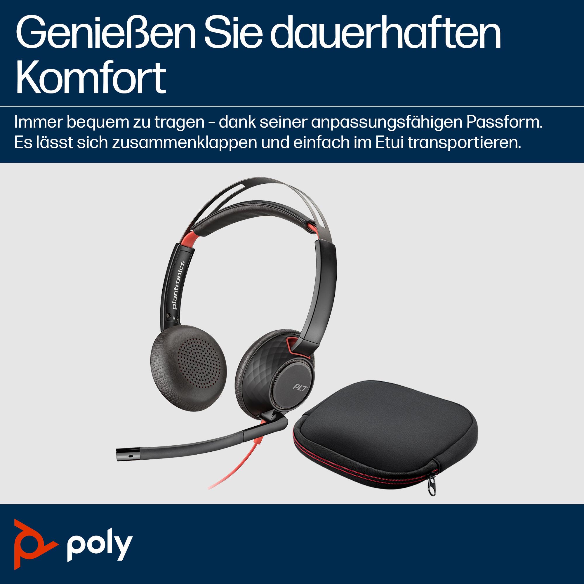 Plantronics/Poly Auriculares Blackwire 5220 / 8X231AA Negro
