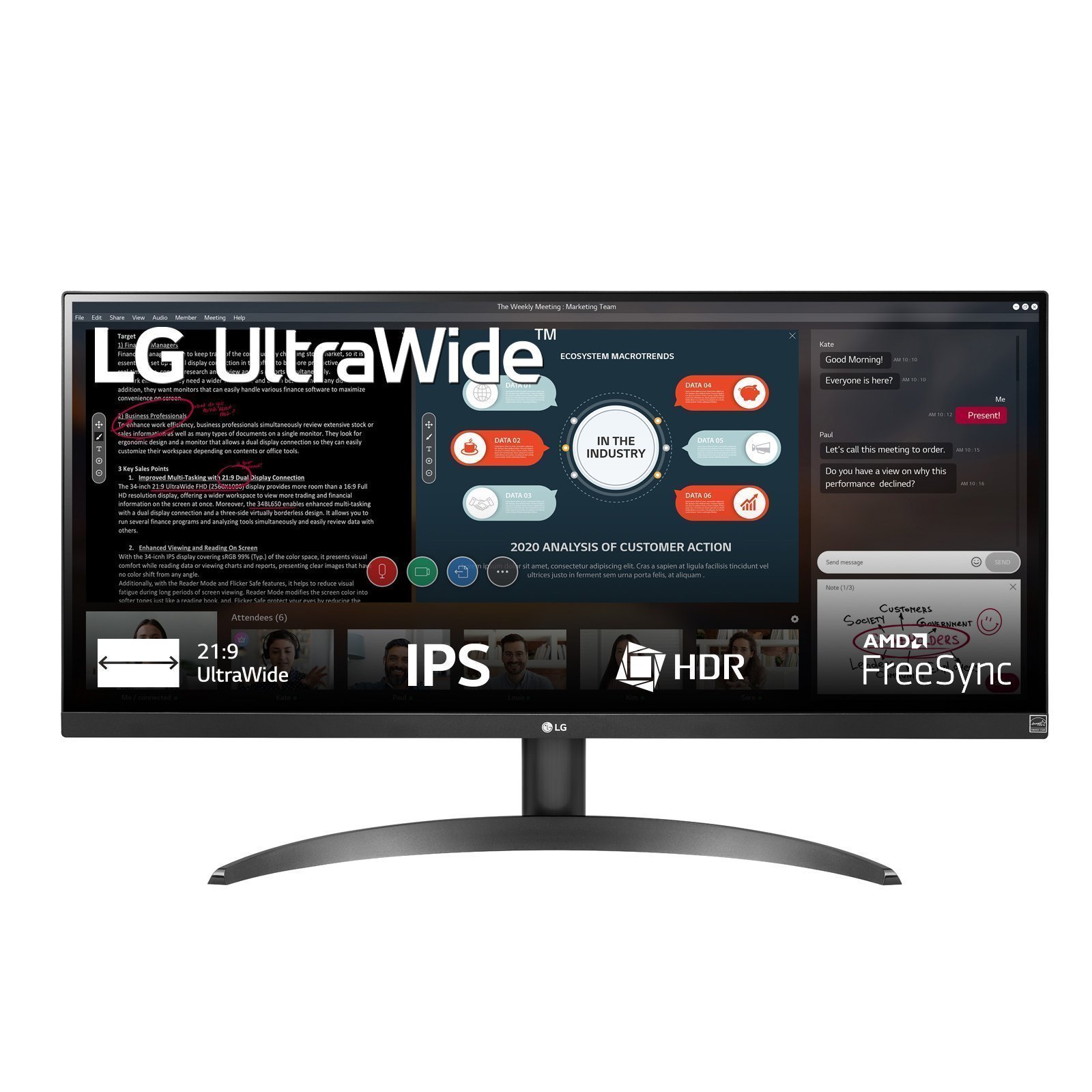 LG Monitor 29WP500 / 29WP500-B Black