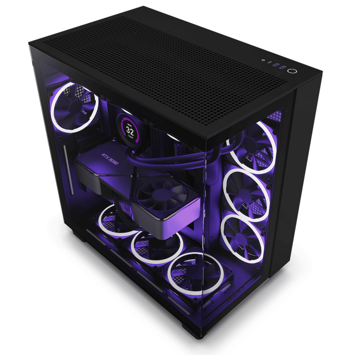NZXT Carcasa de PC H9 Flow / CM-H91FB-01 Negro
