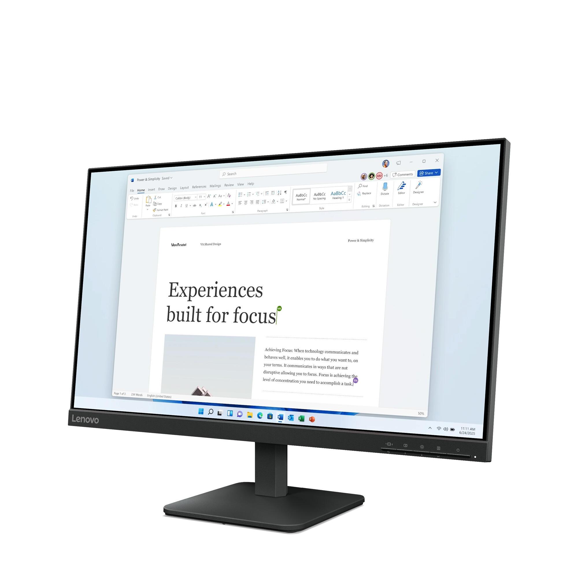 Lenovo Monitor L24-4e / 68C2KAC1EU Negro 60,5 cm (23,8")