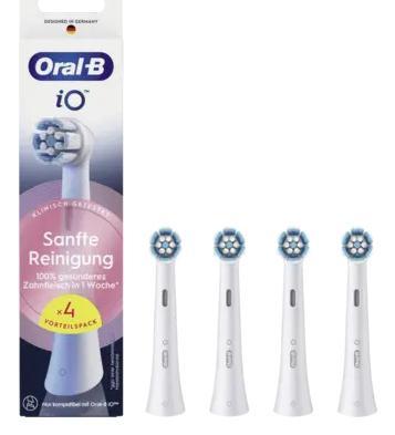 Oral-B Aufsteckzahnbürste iO Sanfte Reinigung / 8700216194877 Weiß 4-Pack
