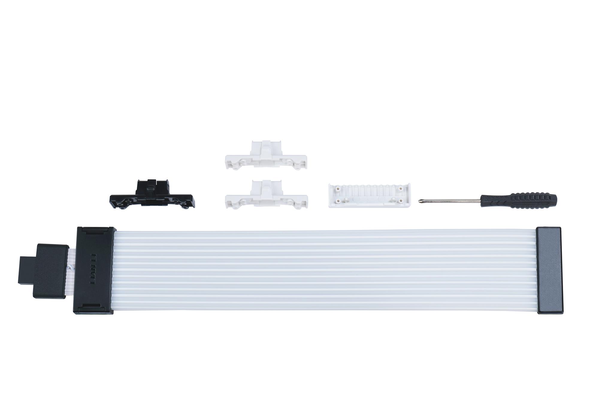 Lian Li Kabel Strimer Wireless 12+4-pin (12V-2X6) GPU ARGB Wide Extension / PW16-121W Schwarz, Transparent