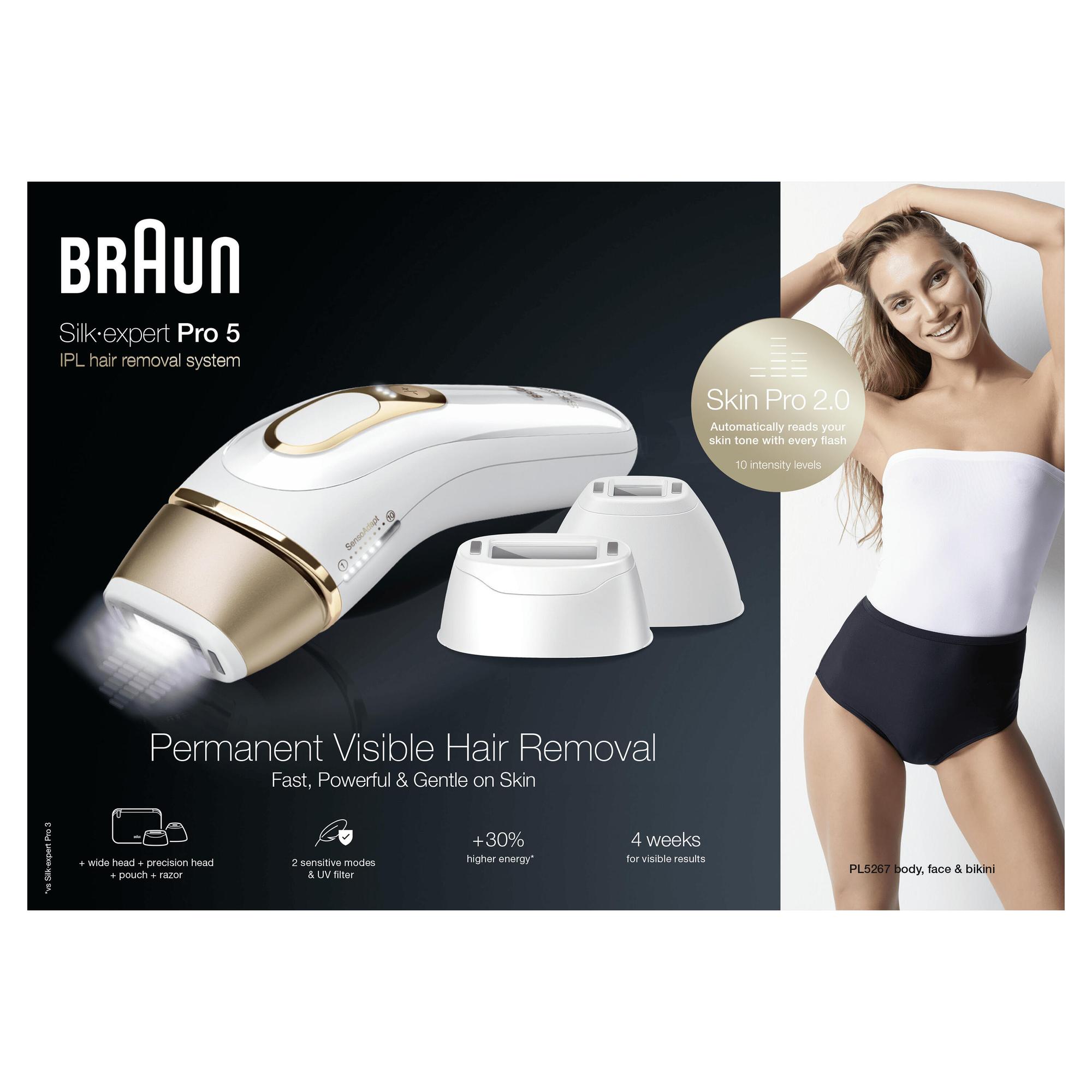 Braun Depilatore IPL Silk-expert Pro 5 PL5267 / 81768909 Oro, bianco