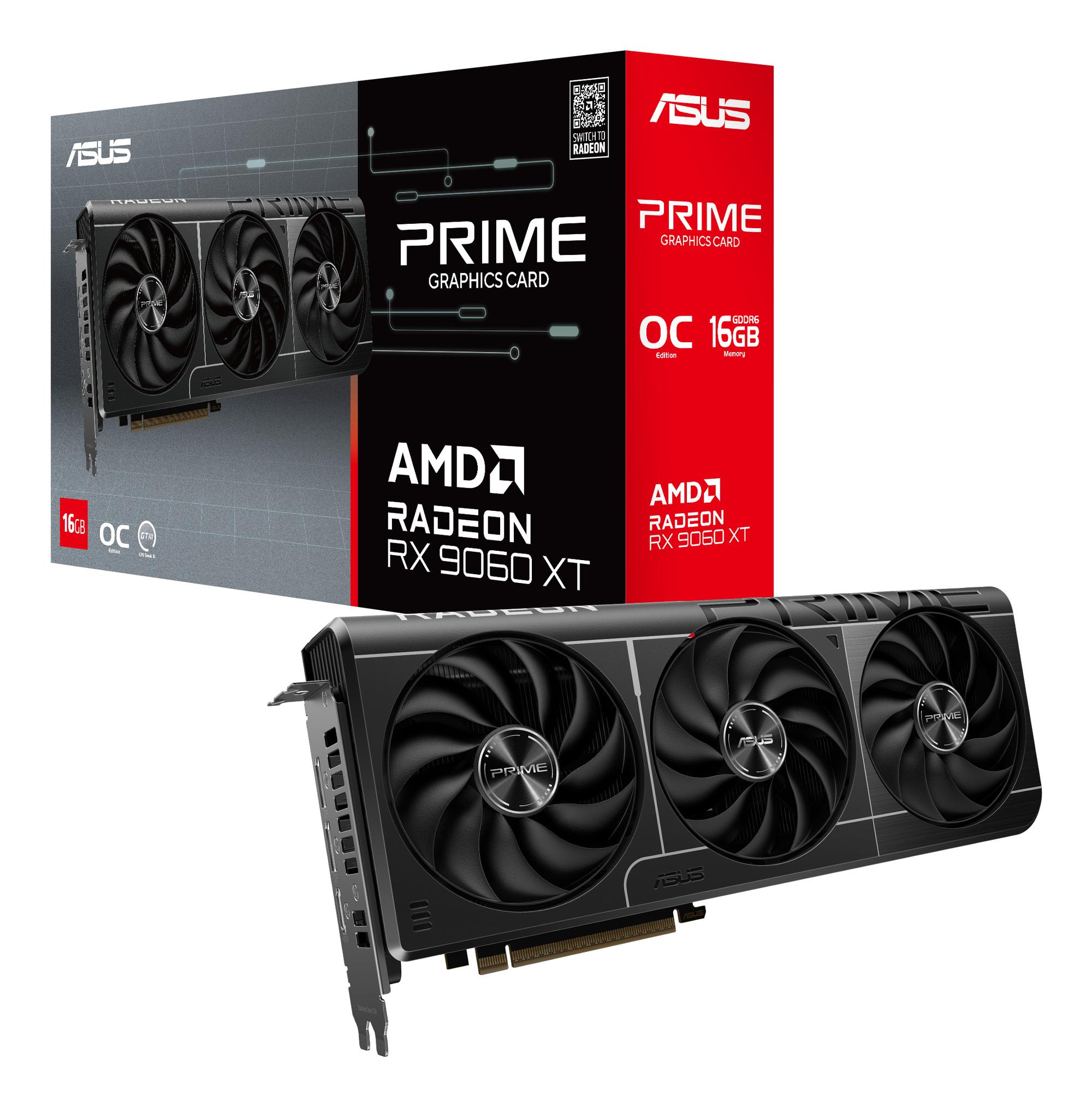 ASUS Grafikkarte PRIME RX9060XT O16G / 90YV0LF1-M0NA00 Schwarz