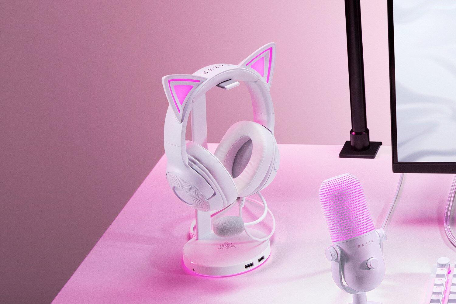 Razer Headset Kraken Kitty V2 White / RZ04-04730600-R3M1 Weiß