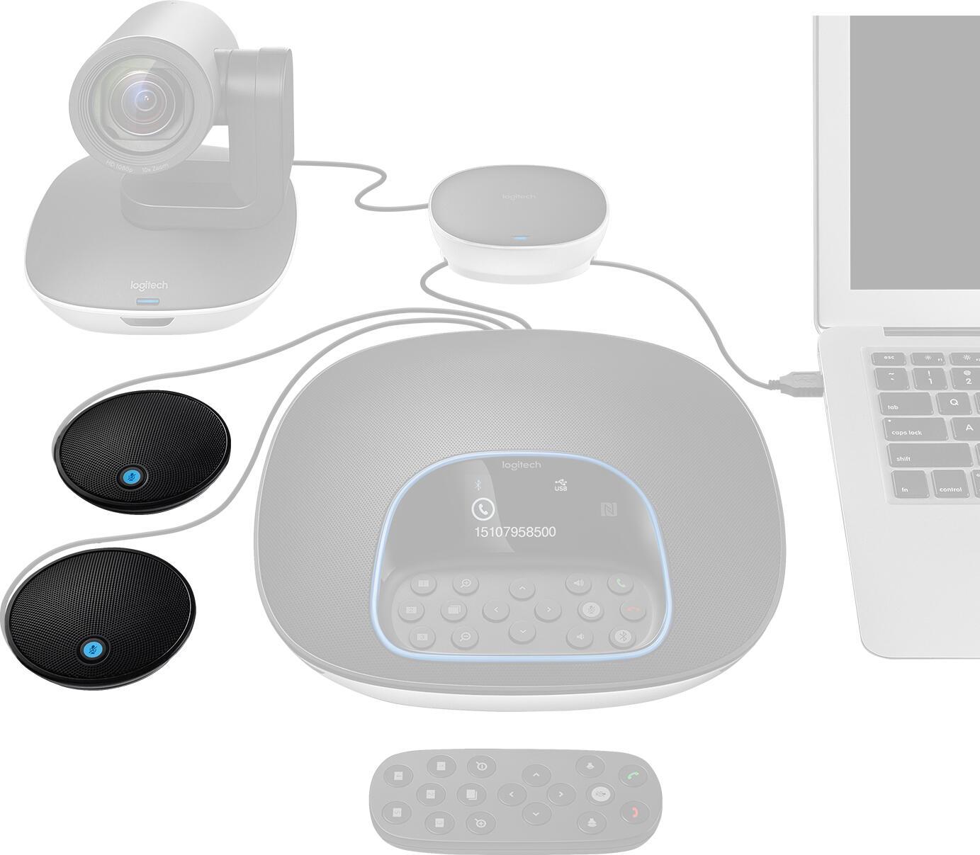 Logitech Micrófono Group Expansion / 989-000171 Negro Doppelpack