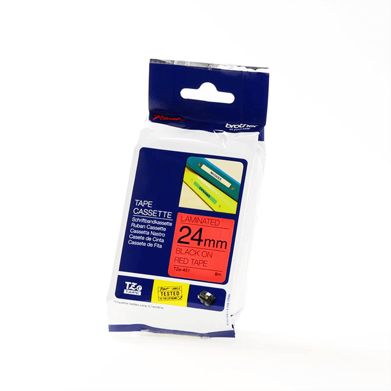 Brother Nastro TZE-451 Nero su rosso