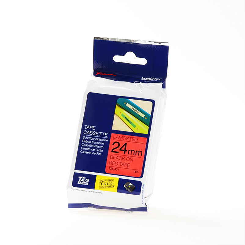 Brother Ribbon TZE-451 / TZE451 Black on Red