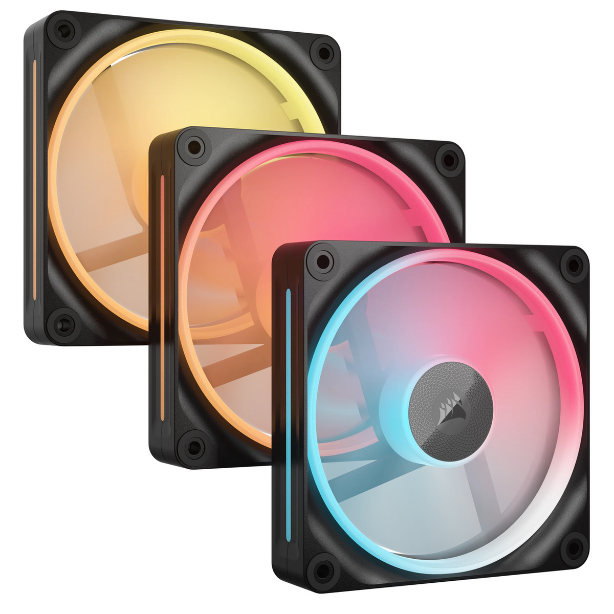 Corsair Ventilador iCUE LINK LX120R RGB / CO-9051050-WW Negro 3-Pack