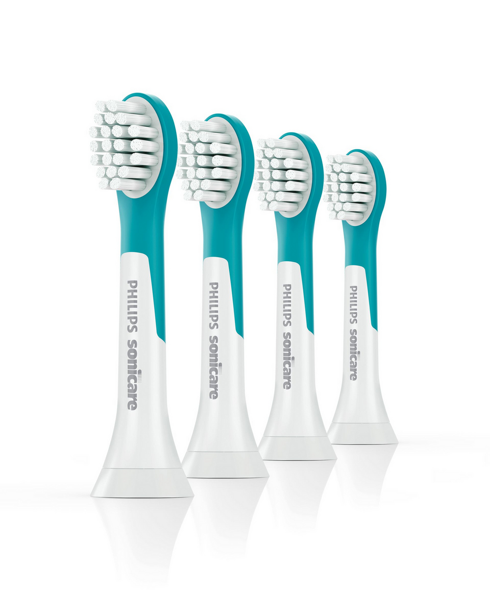 Philips Aufsteckzahnbürste KIDS4W / HX6034/33 Weiß 4-Pack