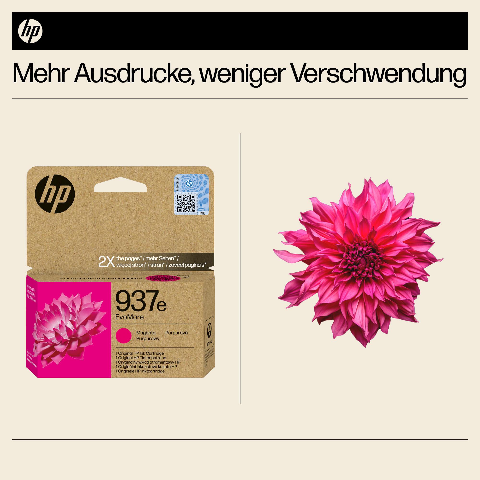 HP Tinta 937E / 4S6W7NE Magenta XL