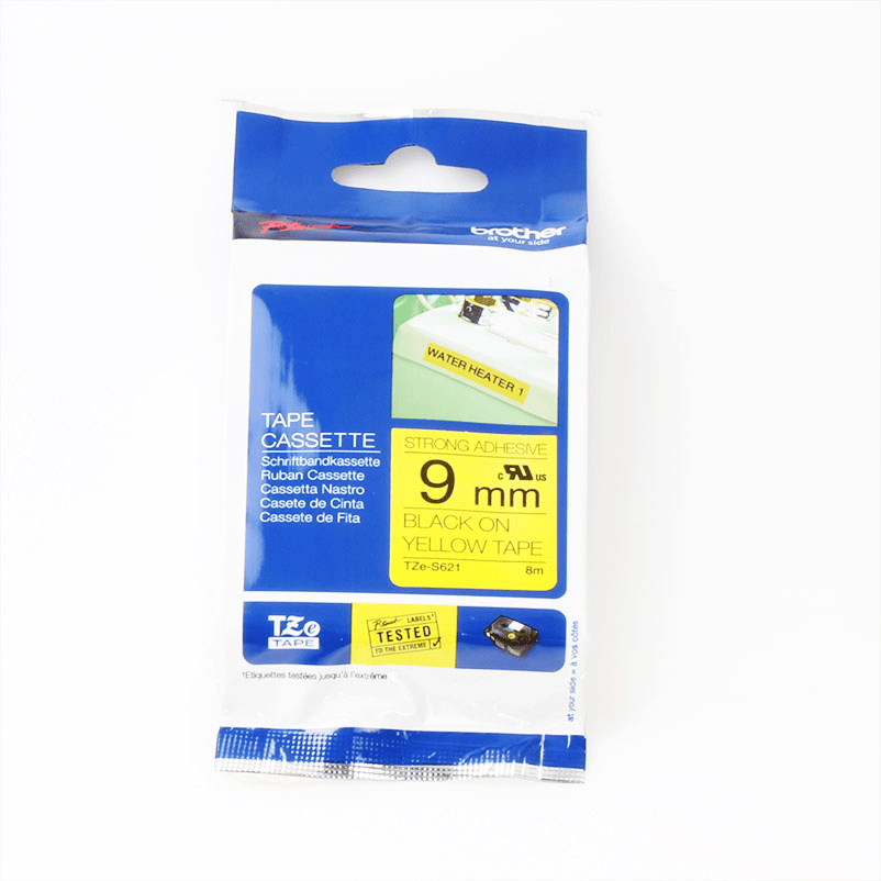 Brother Ruban encreur TZE-S621 Noir sur jaune