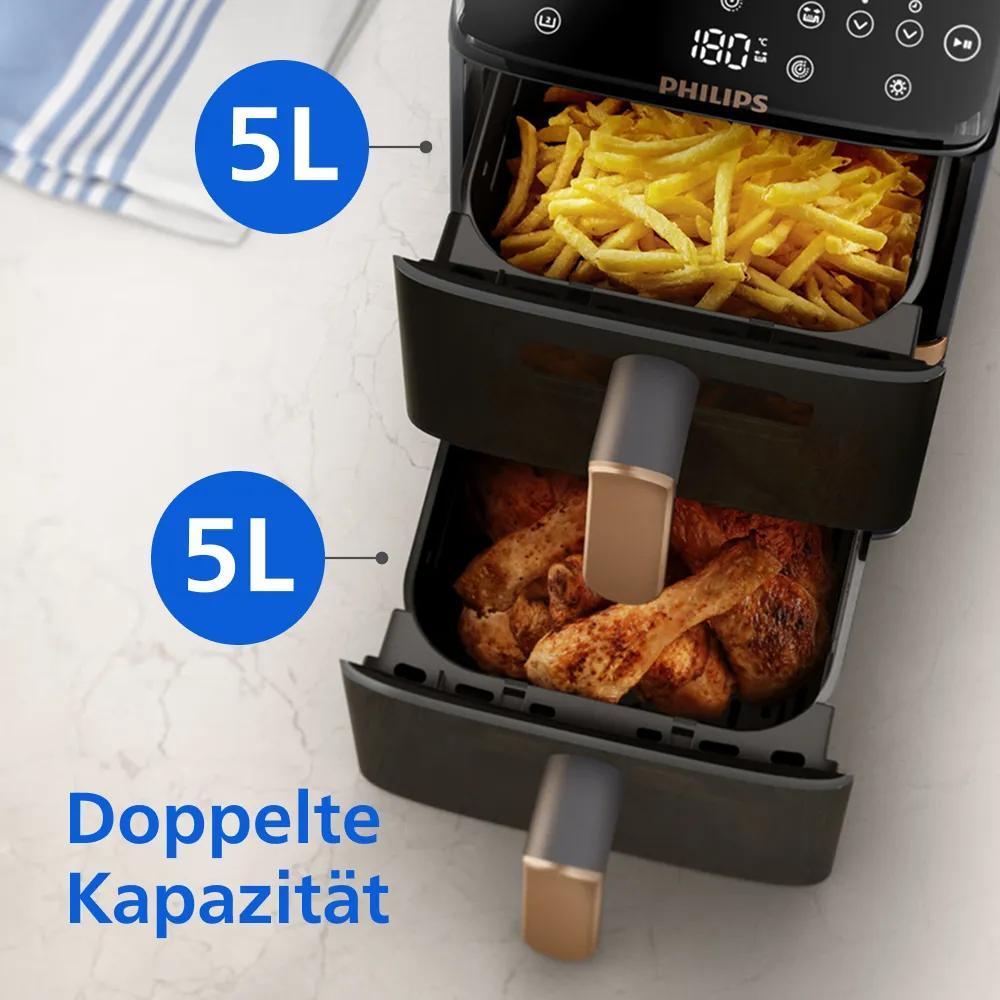 Philips Heißluft Fritteuse 4000 Series / NA462/70 Schwarz