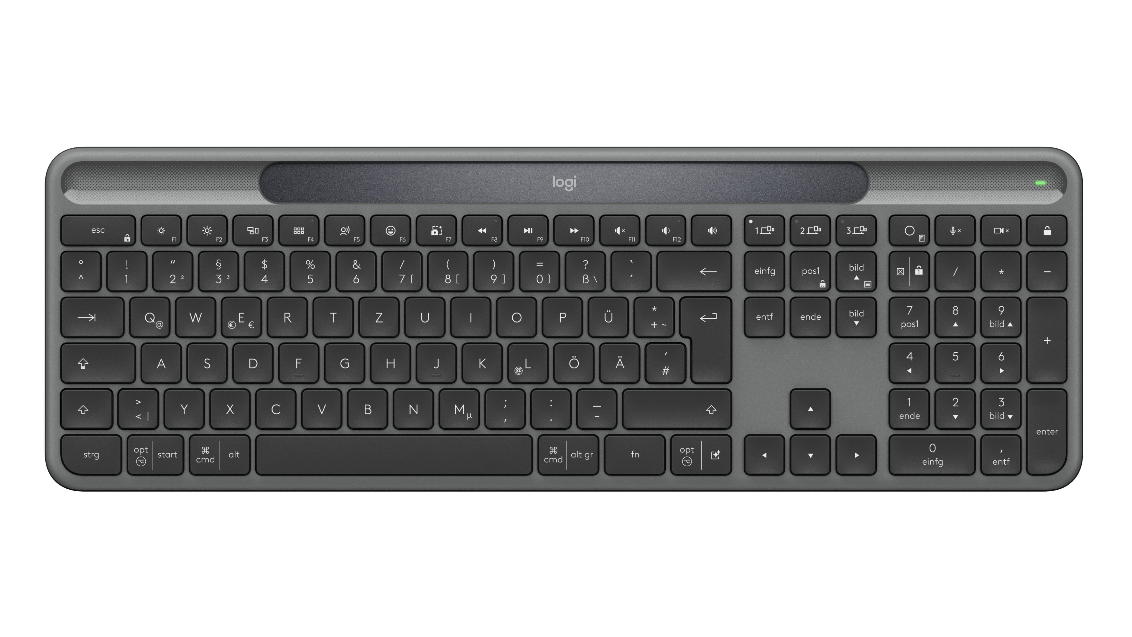 Logitech Tastiera Signature Slim Solar+ K980 DE / 920-013757 Grafite