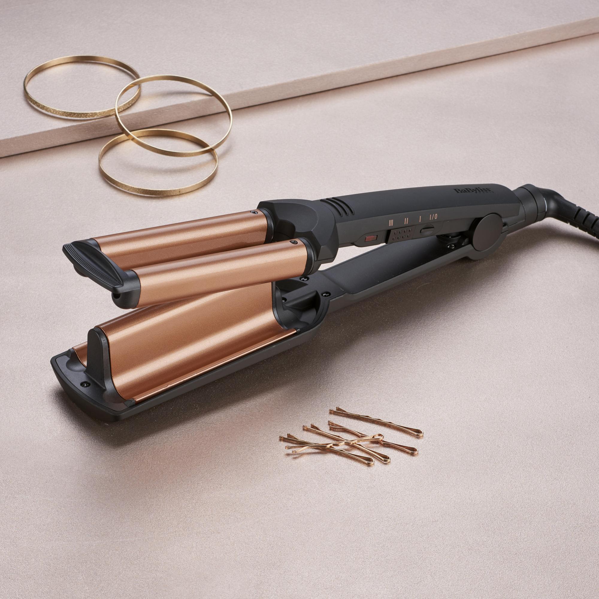 BaByliss Rizador Deep Waves / W2447E Negro, naranja