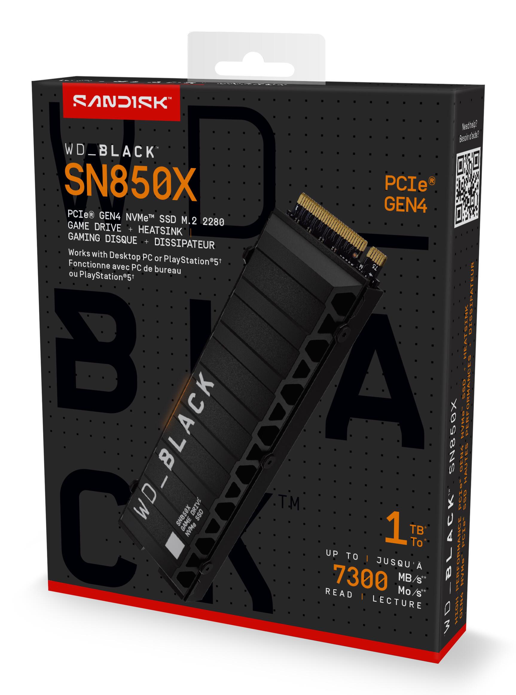 Western Digital SSD M.2 SN850X / WDS100T2XHE Negro S