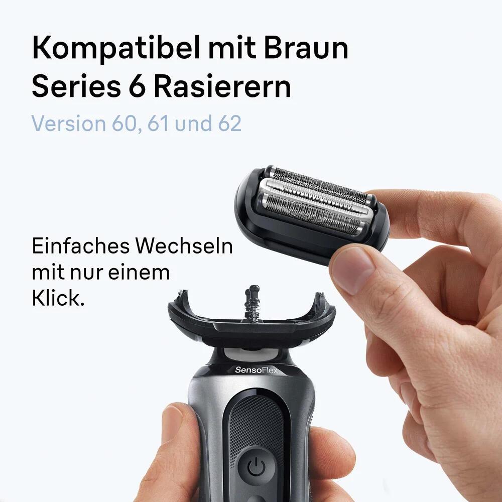 Braun Lame de rasoir Kombipack 64B / 53211 Noir, acier inoxydable Standard