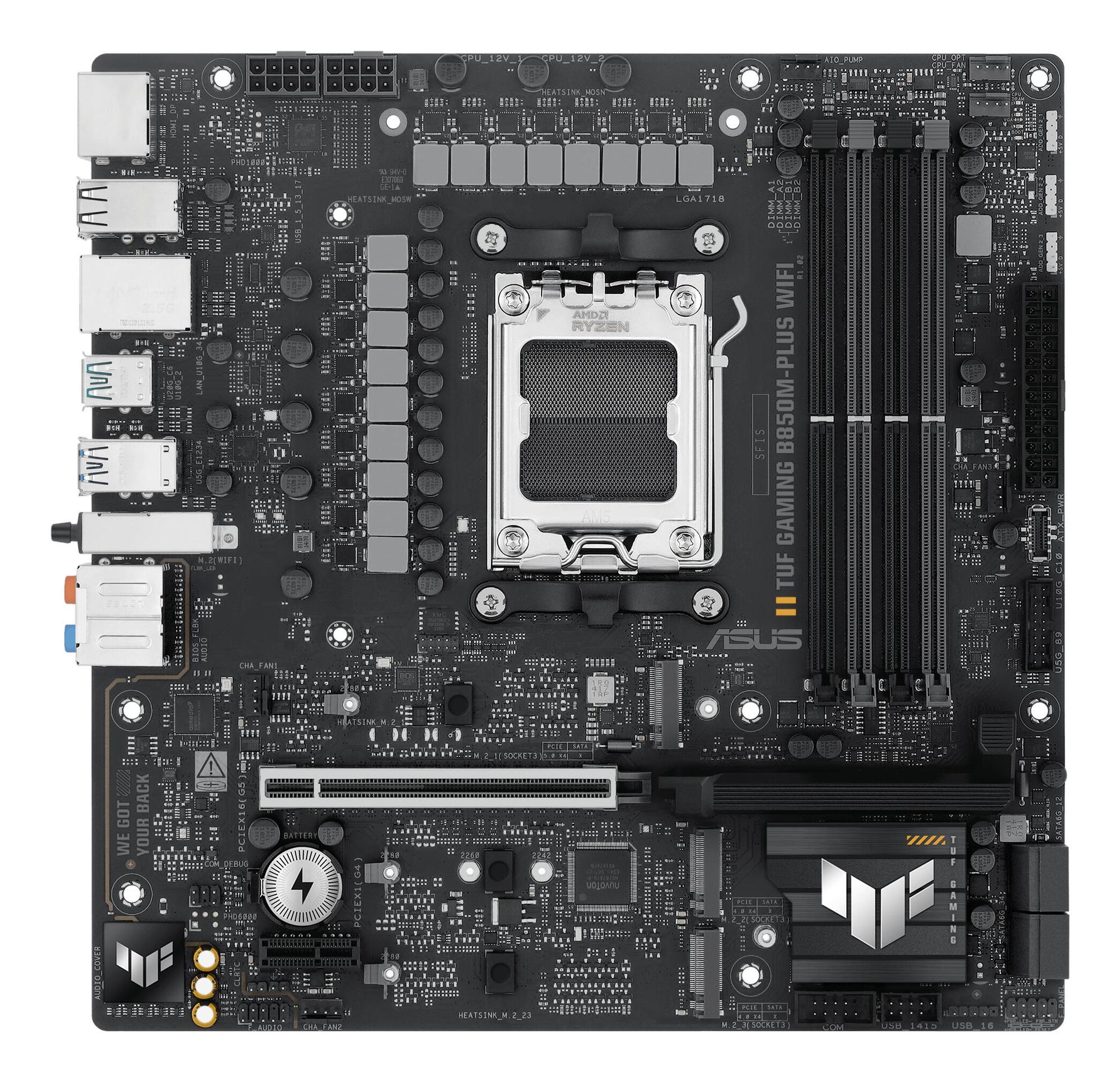ASUS Mainboard TUF Gaming B850M-Plus WiFi / 90MB1IY0-M0EAY0 Black