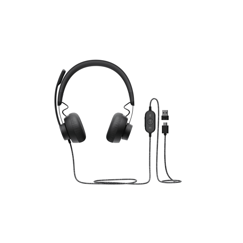Logitech Headset Zone Teams / 981-000870 Dunkel Grau