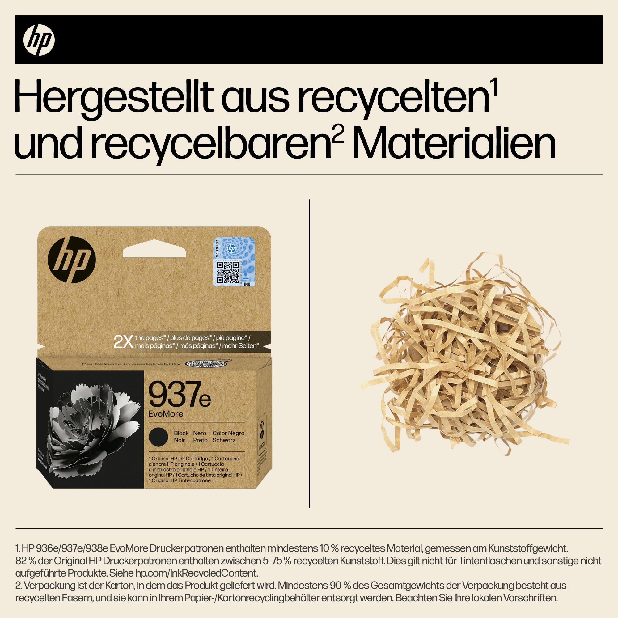 HP Ink 937E / 4S6W9NE Black XL
