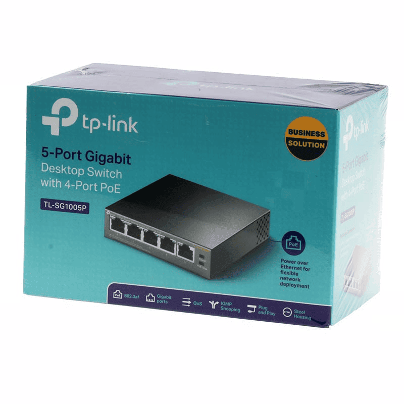 TP-LINK Interruptor SG1005P / TL-SG1005P Negro