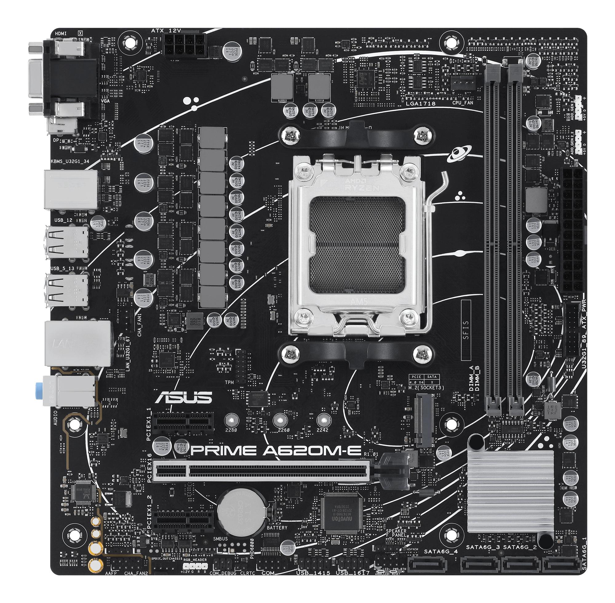 ASUS Carte mère PRIME A620M-E-CSM / 90MB1F50-M0EAYC Noir