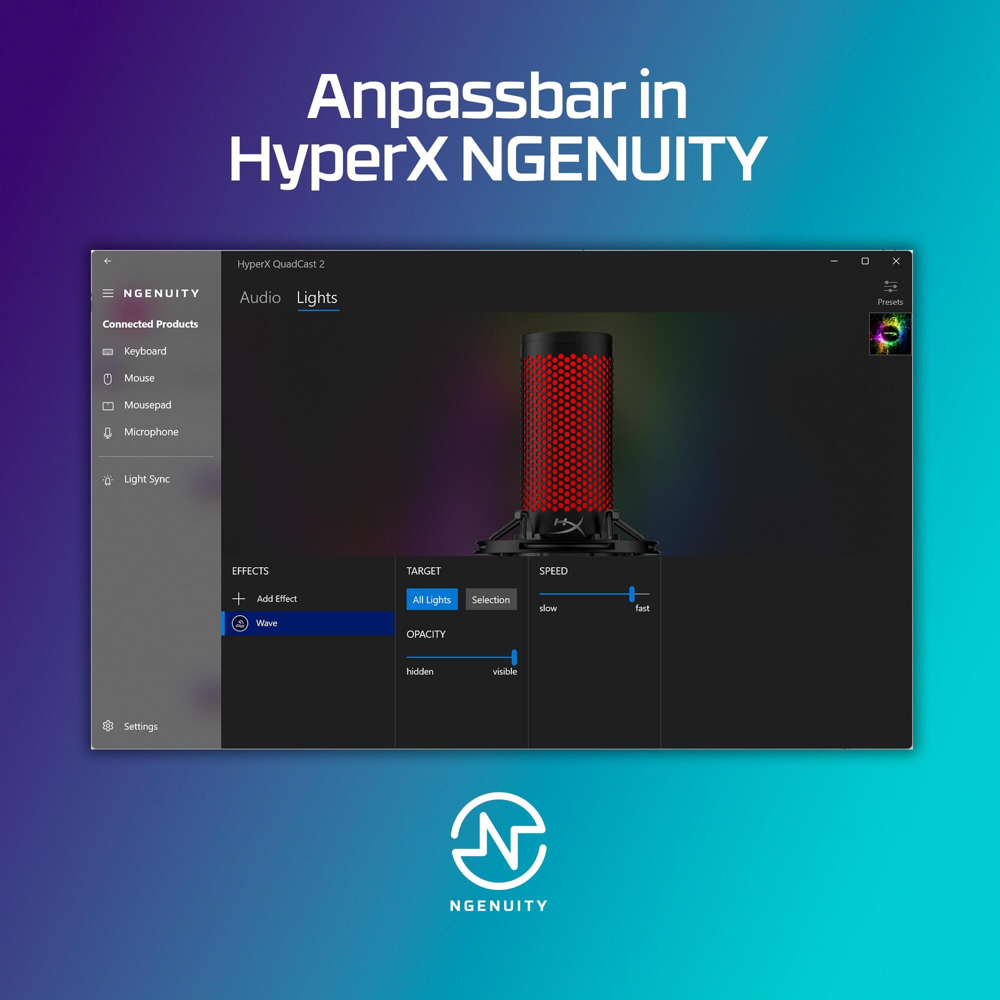 HyperX Mikrofon QuadCast 2 / 872V1AA Schwarz