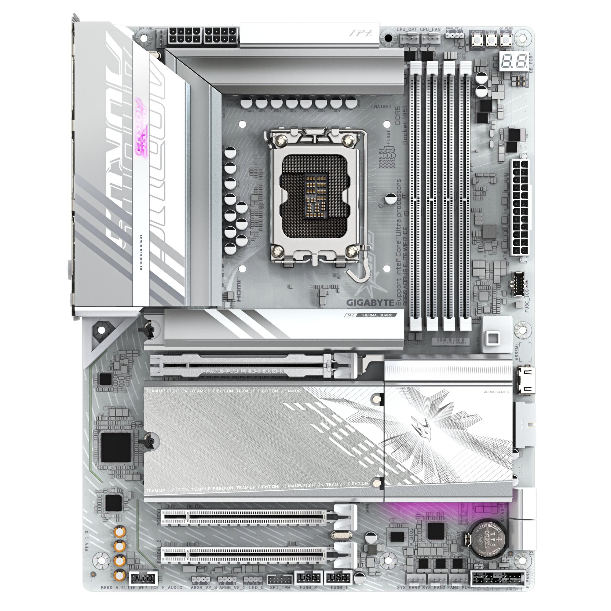 GIGABYTE Mainboard B860 AORUS ELITE WIFI7 ICE / B860 A ELITE WF7 ICE White