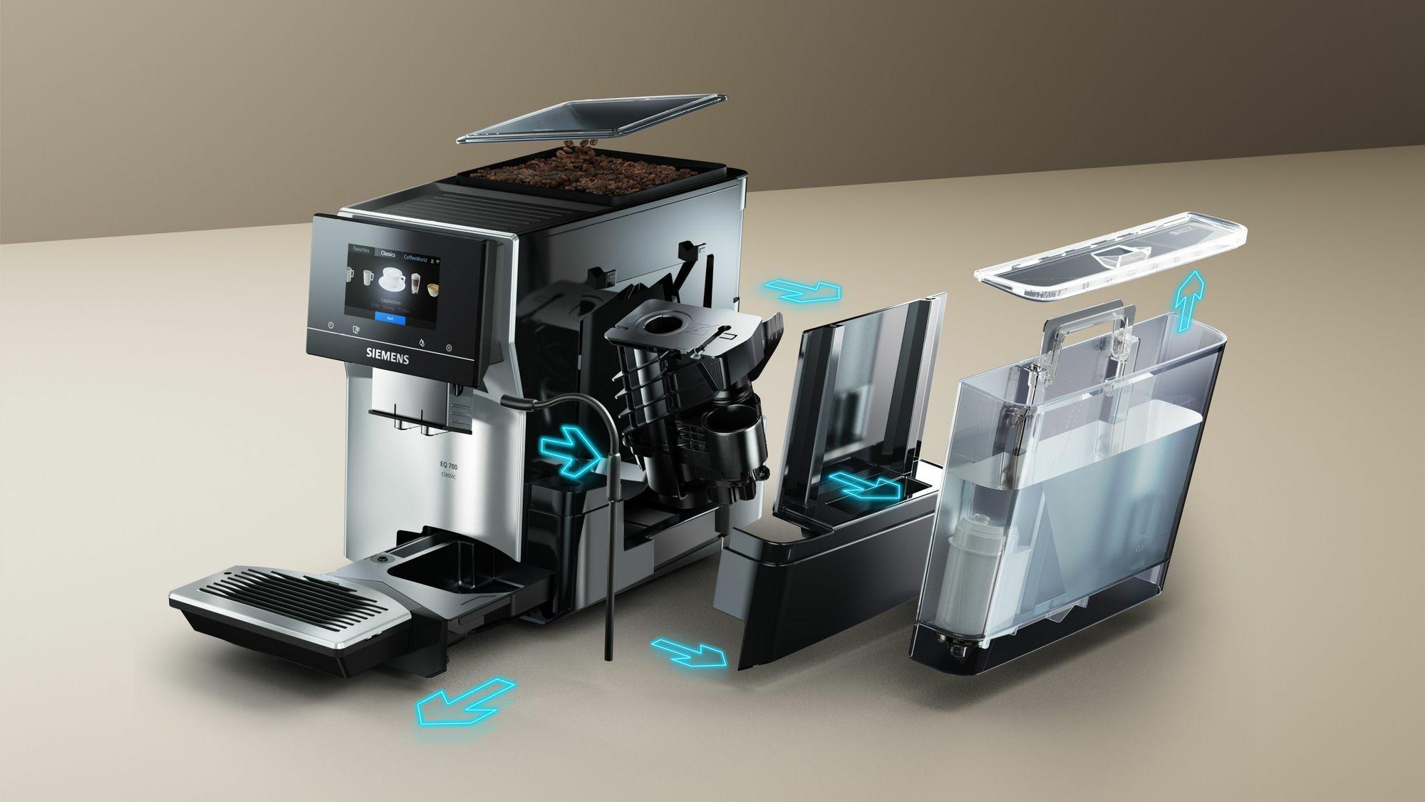 Siemens Máquina de café totalmente automática EQ.700 classic / TP715D01 Gris