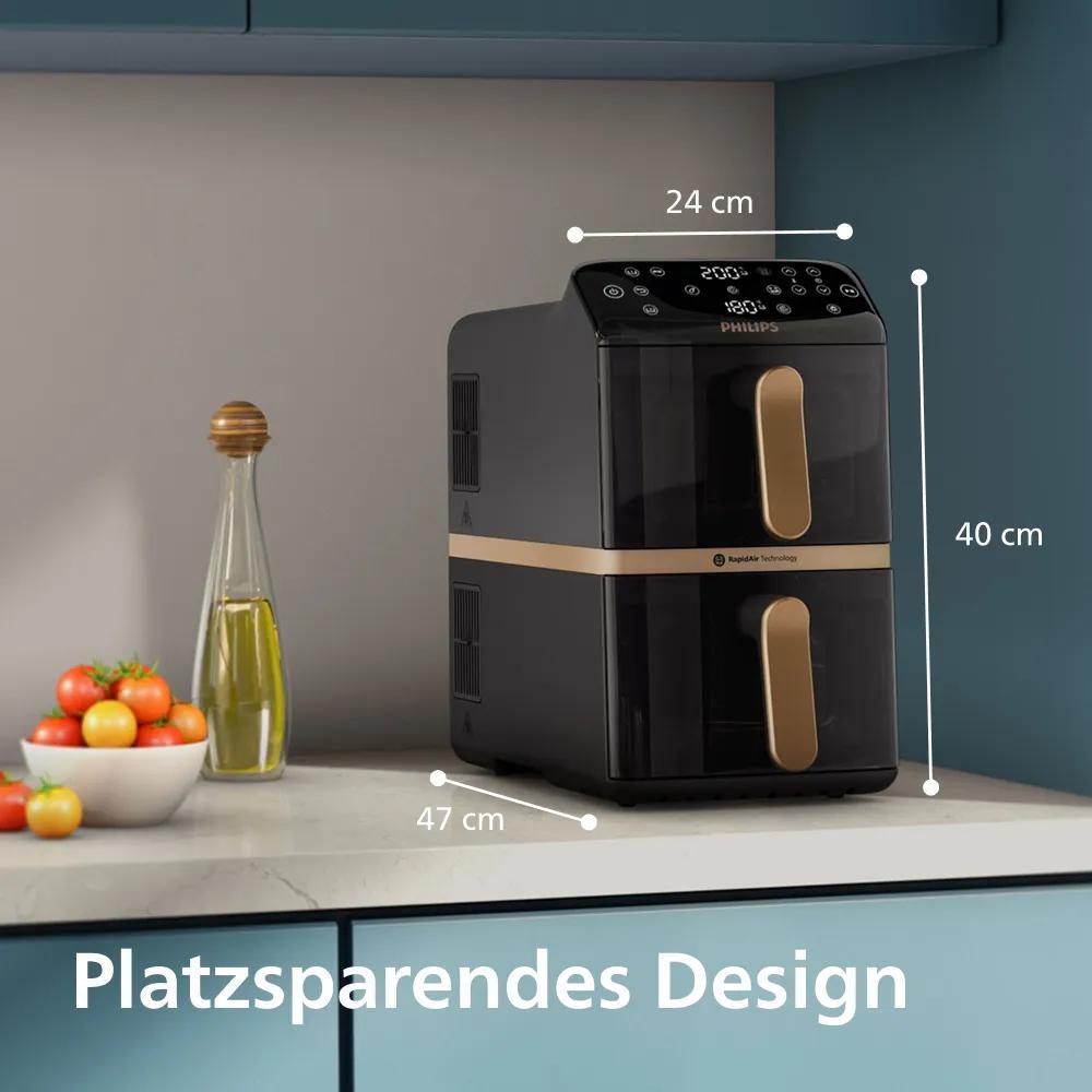 Philips Heißluft Fritteuse 4000 Series / NA462/70 Schwarz