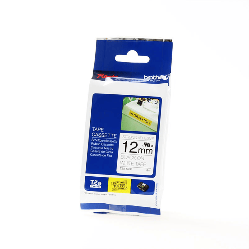 Brother Ruban encreur TZE-S231 Noir sur blanc