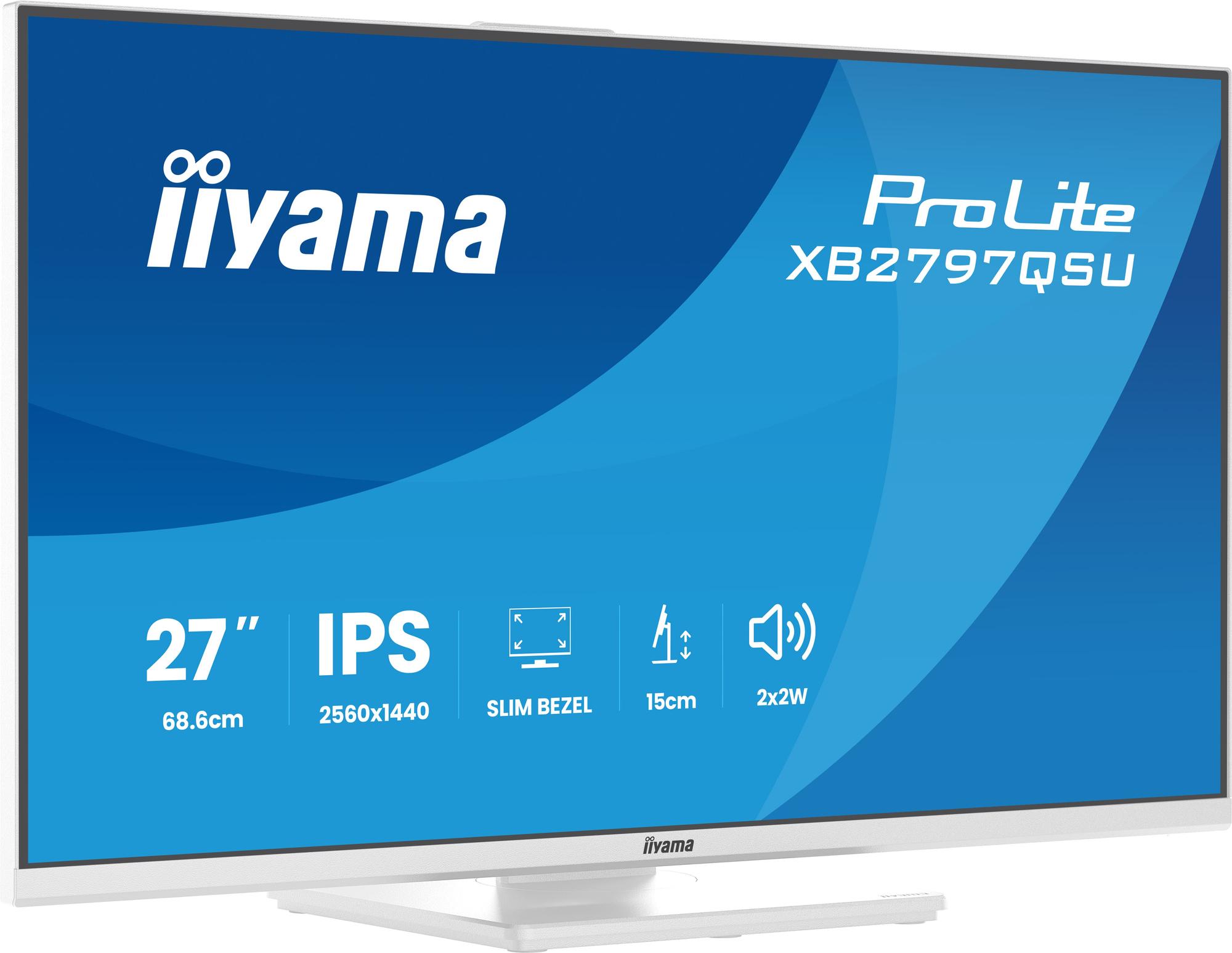 iiyama Monitor ProLite XB2797QSU / XB2797QSU-W1 Weiß 68,6 cm (27")