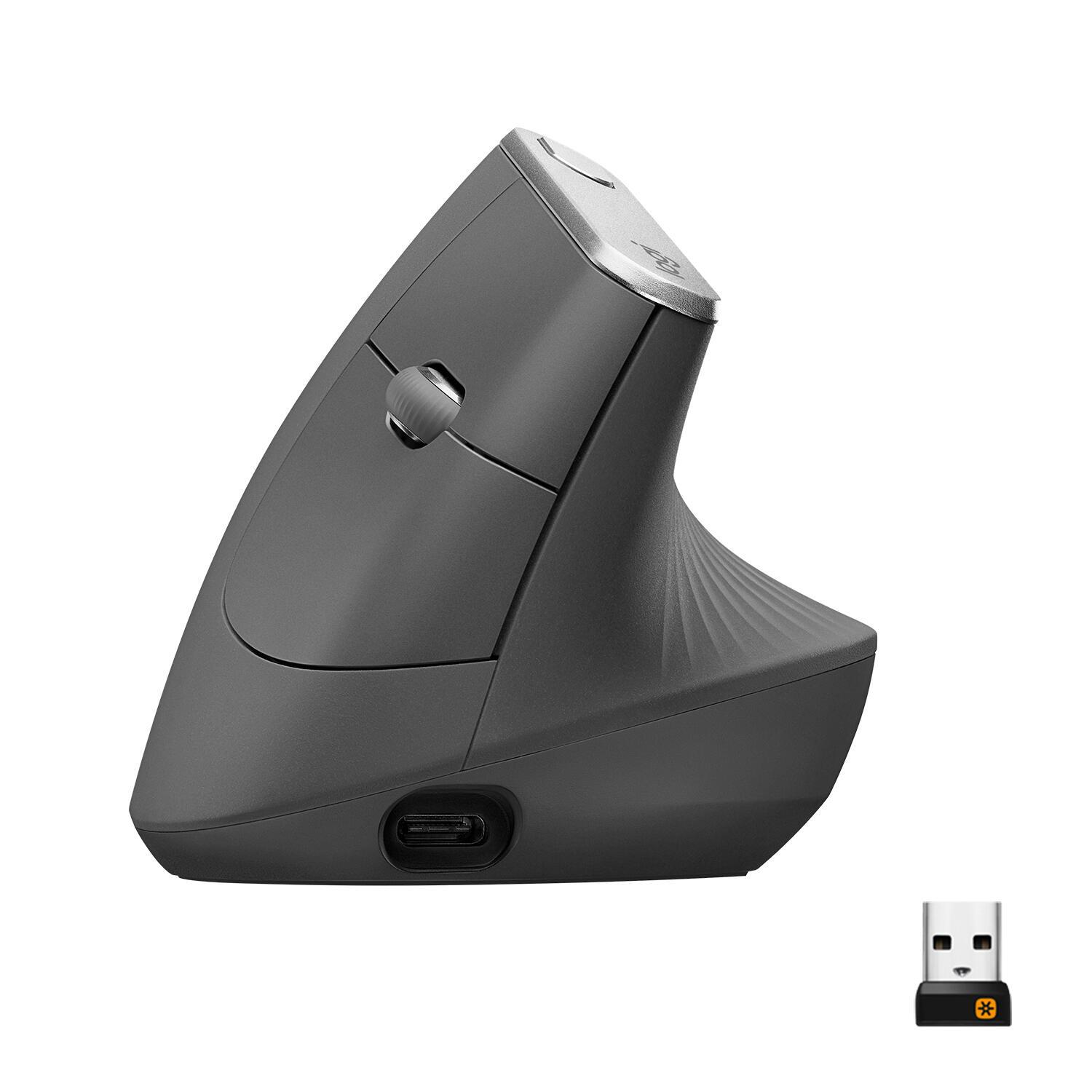 Logitech Ratón MX Vertical Advanced / 910-005448 Grafito