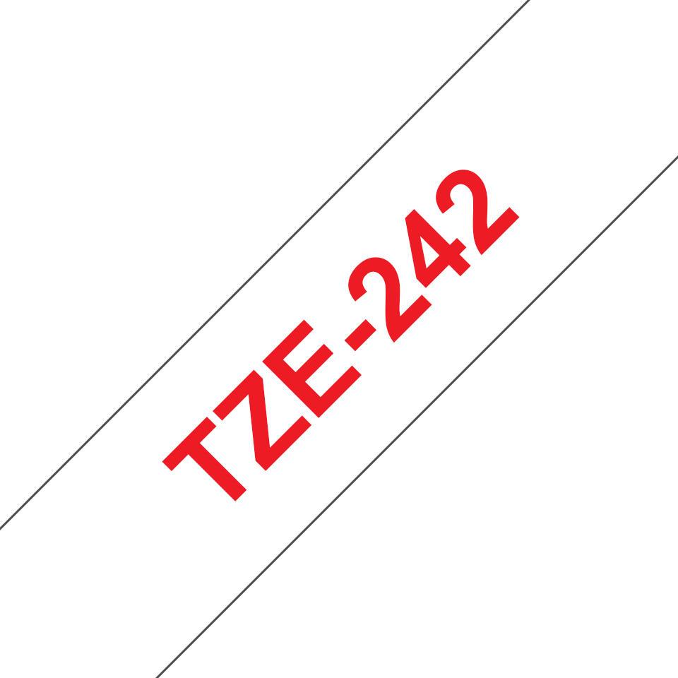 Brother Farbband TZE-242 / TZE242 Rot, Weiß