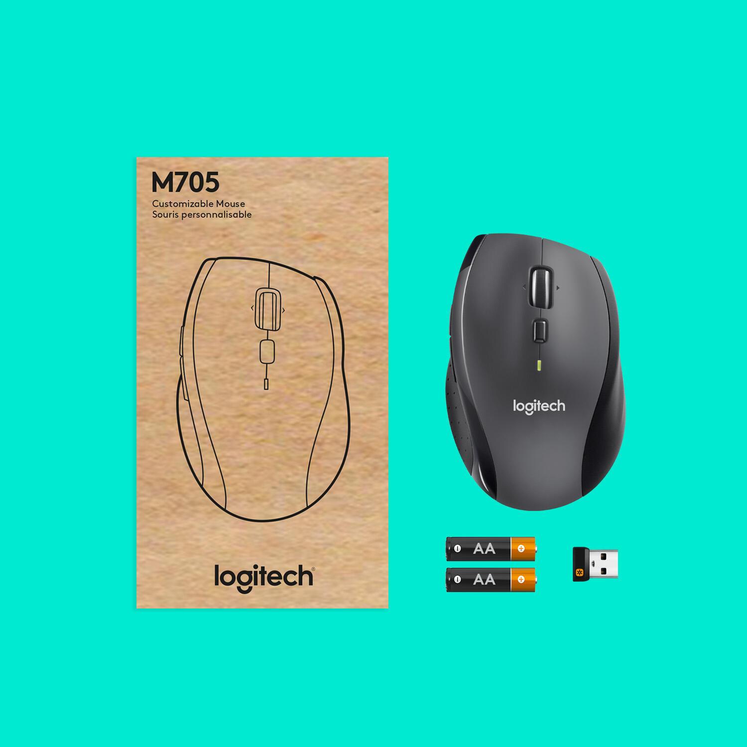 Logitech Ratón M705 Marathon / 910-006034 Antracita
