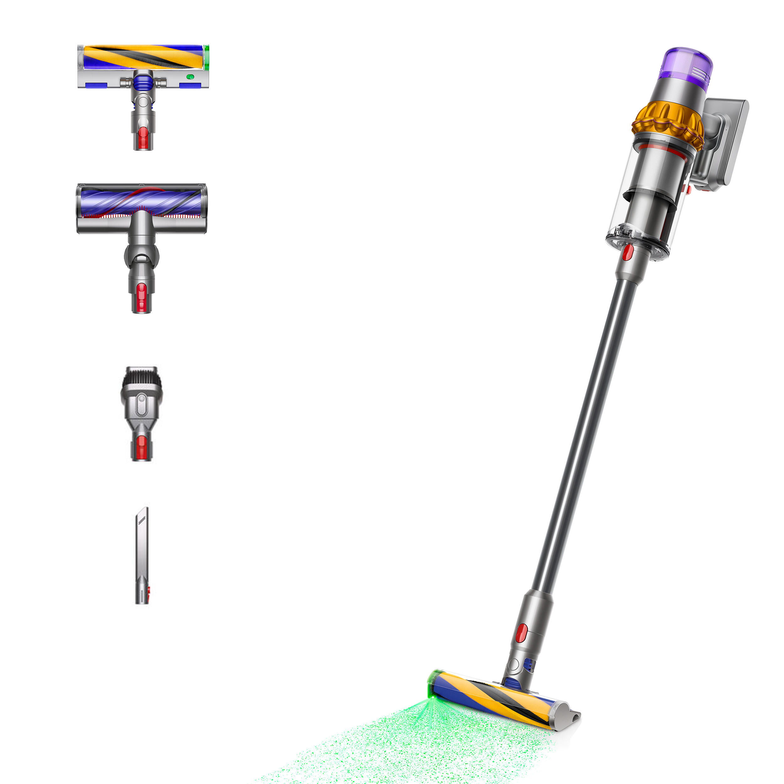 Dyson Aspirateur à main V15 Detect Absolute / 446986-01 Nickel, jaune