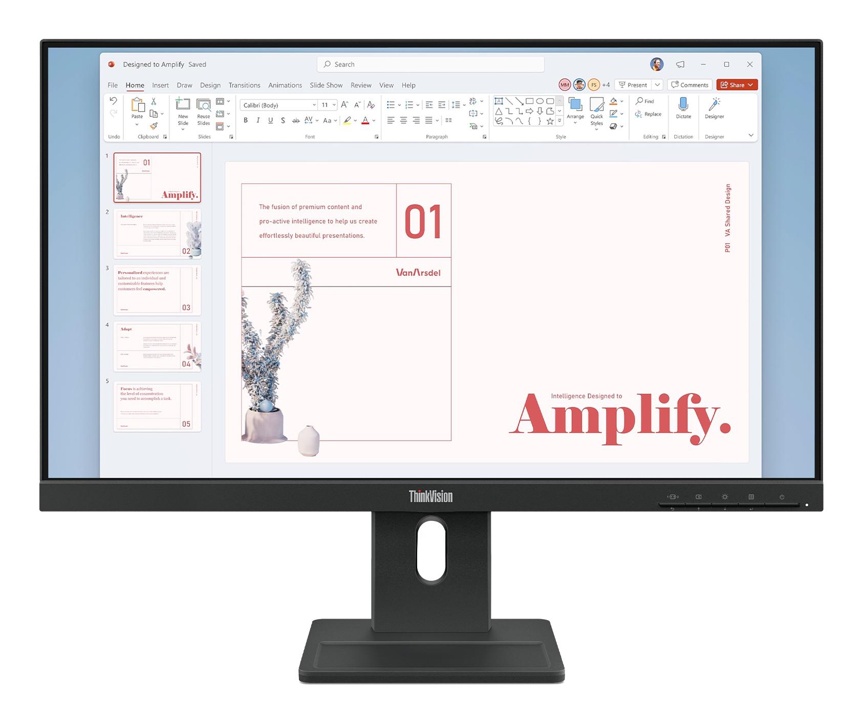 Lenovo Monitor ThinkVision E24-40 / 64BAMAT1EU Black 60.5 cm (23.8")