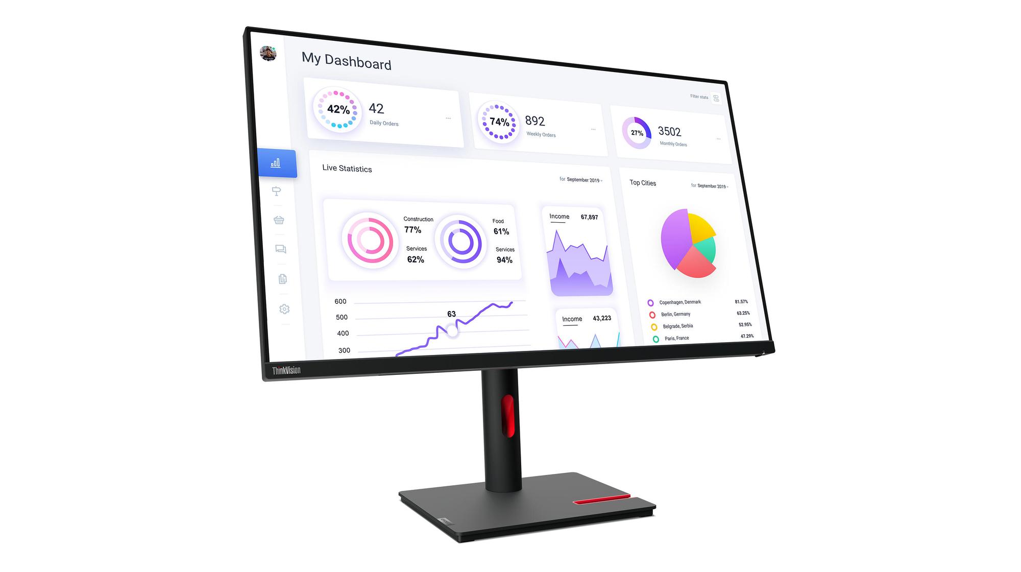 Lenovo Monitor T32p-30 / 63D2GAT1EU Negro Standard 80 cm (31,5")