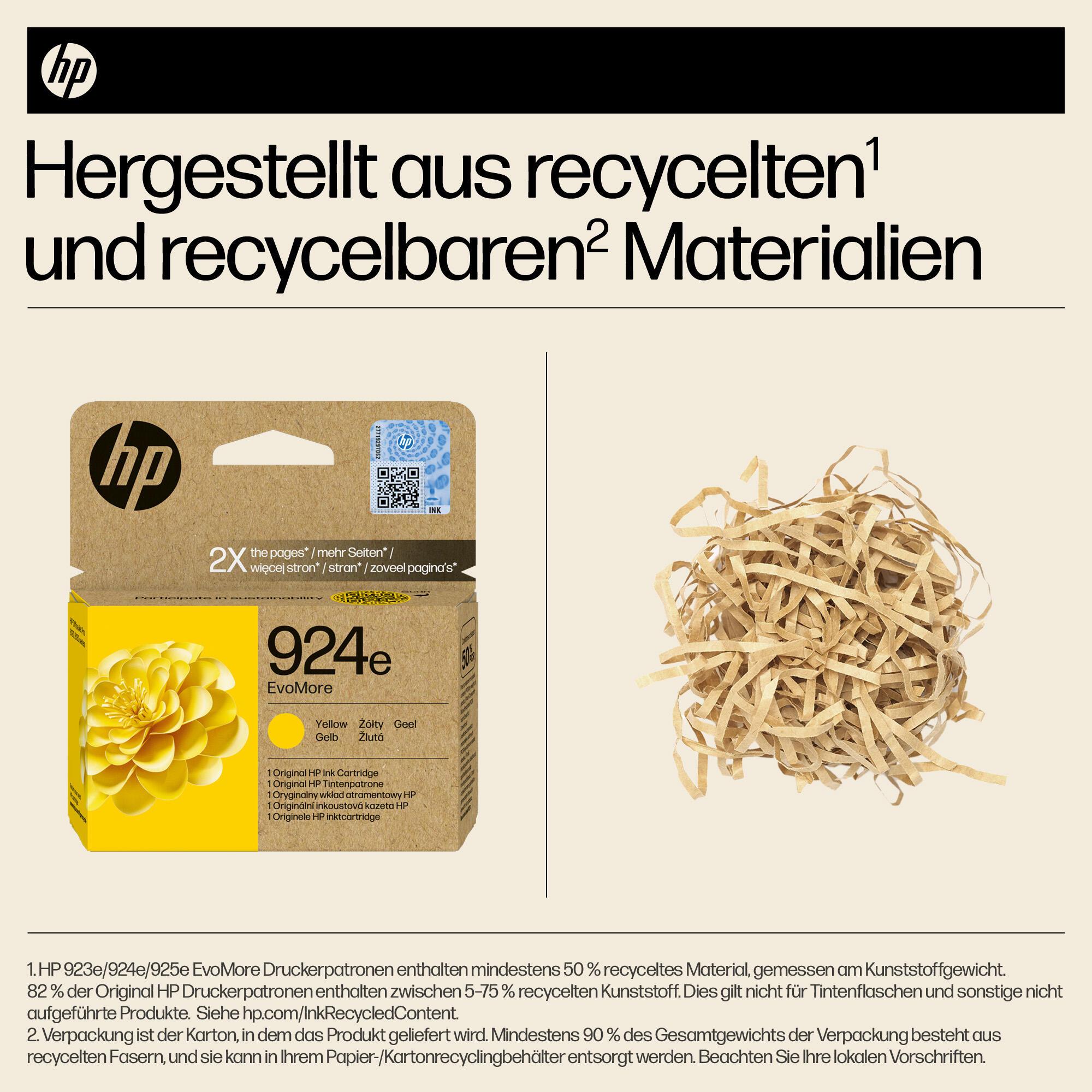 HP Tinta 924E / 4K0U9NE Amarillo XL