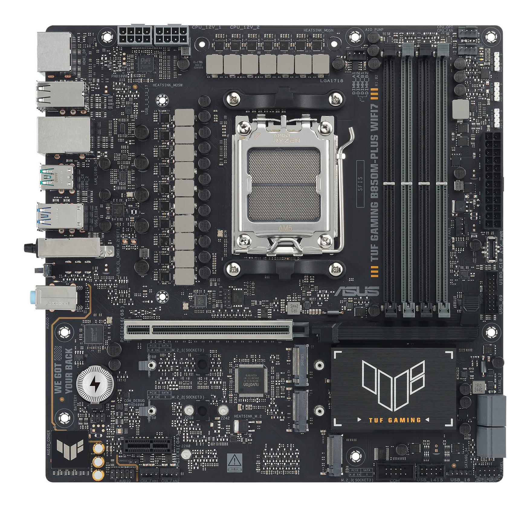 ASUS Mainboard TUF GAMING B850M-PLUS WIFI7 / 90MB1MU0-M0EAY0 Schwarz