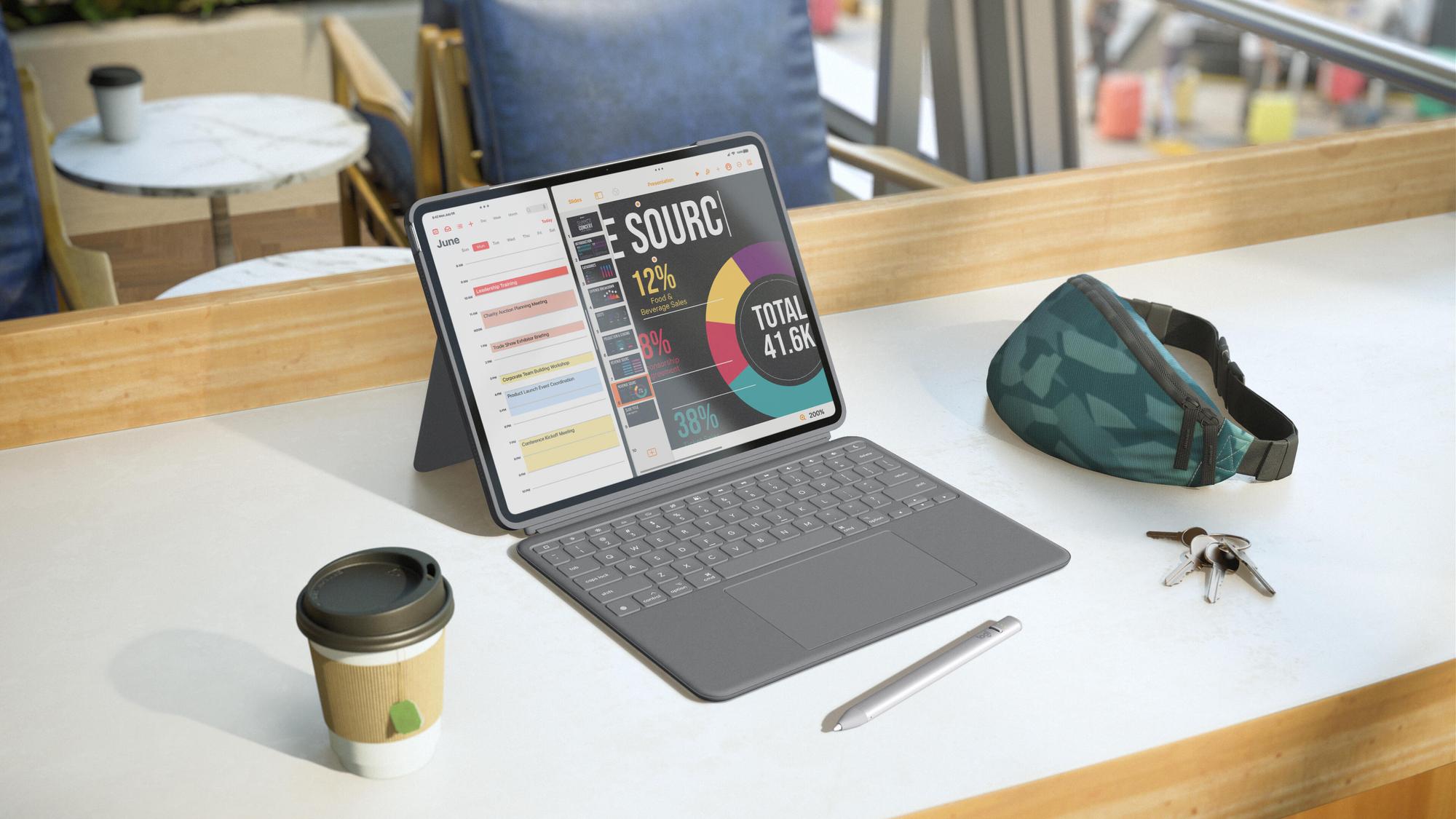 Logitech Cover and keyboard Combo Touch für iPad Air / 920-012611 Grey