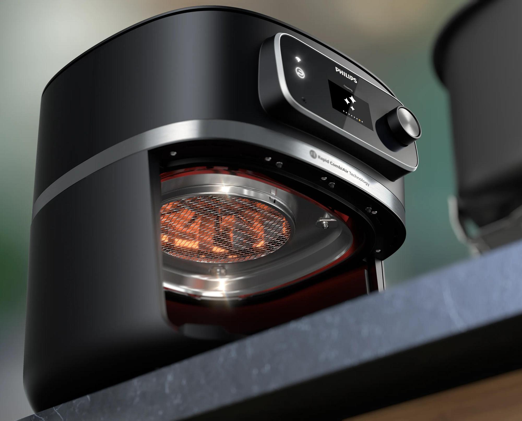 Philips Heißluft Fritteuse Series 7000 / HD9880/90 Schwarz XXL