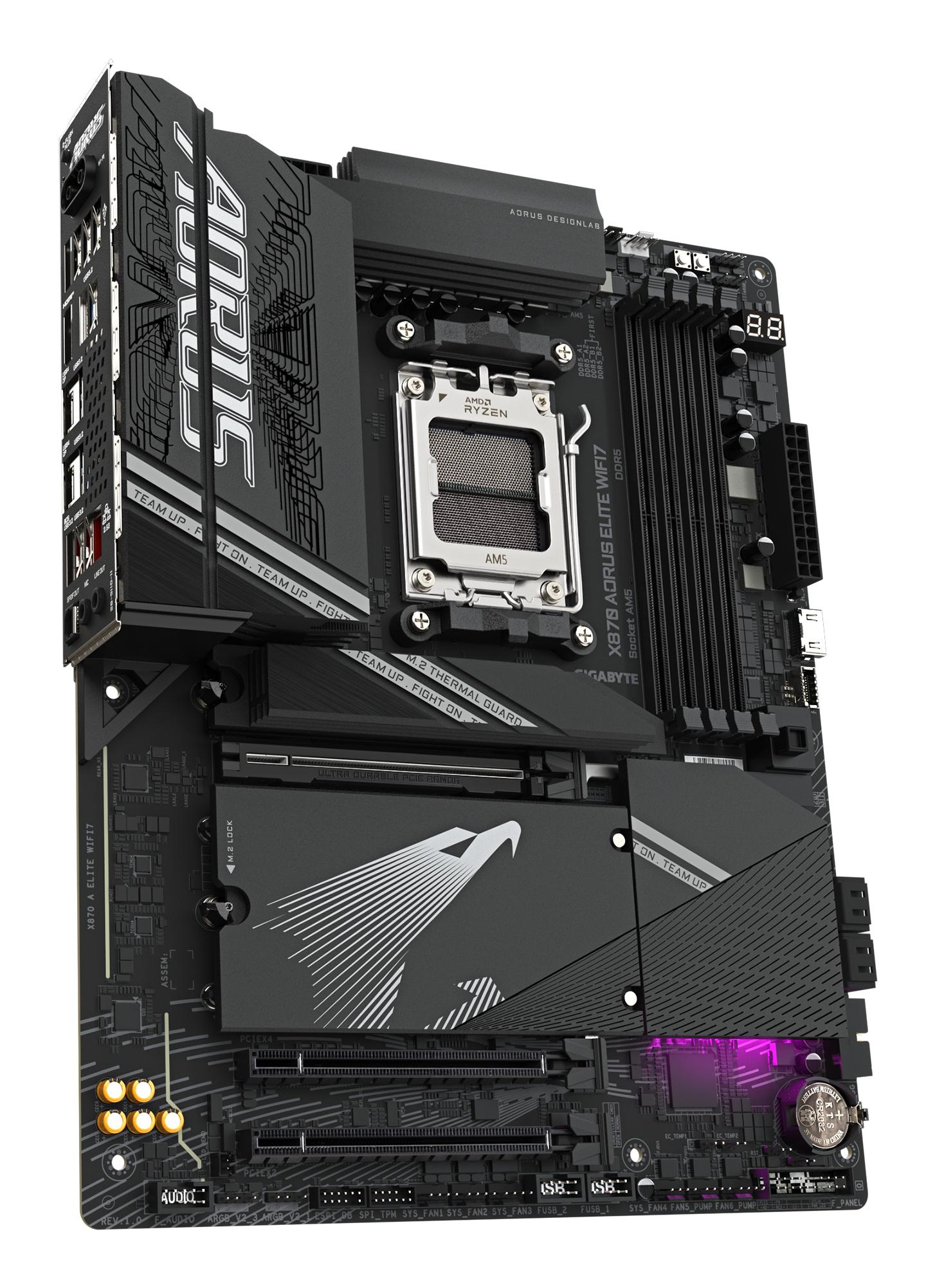 GIGABYTE Carte mère X870 Aorus Elite WiFi7 / X870 A ELITE WIFI7 Noir