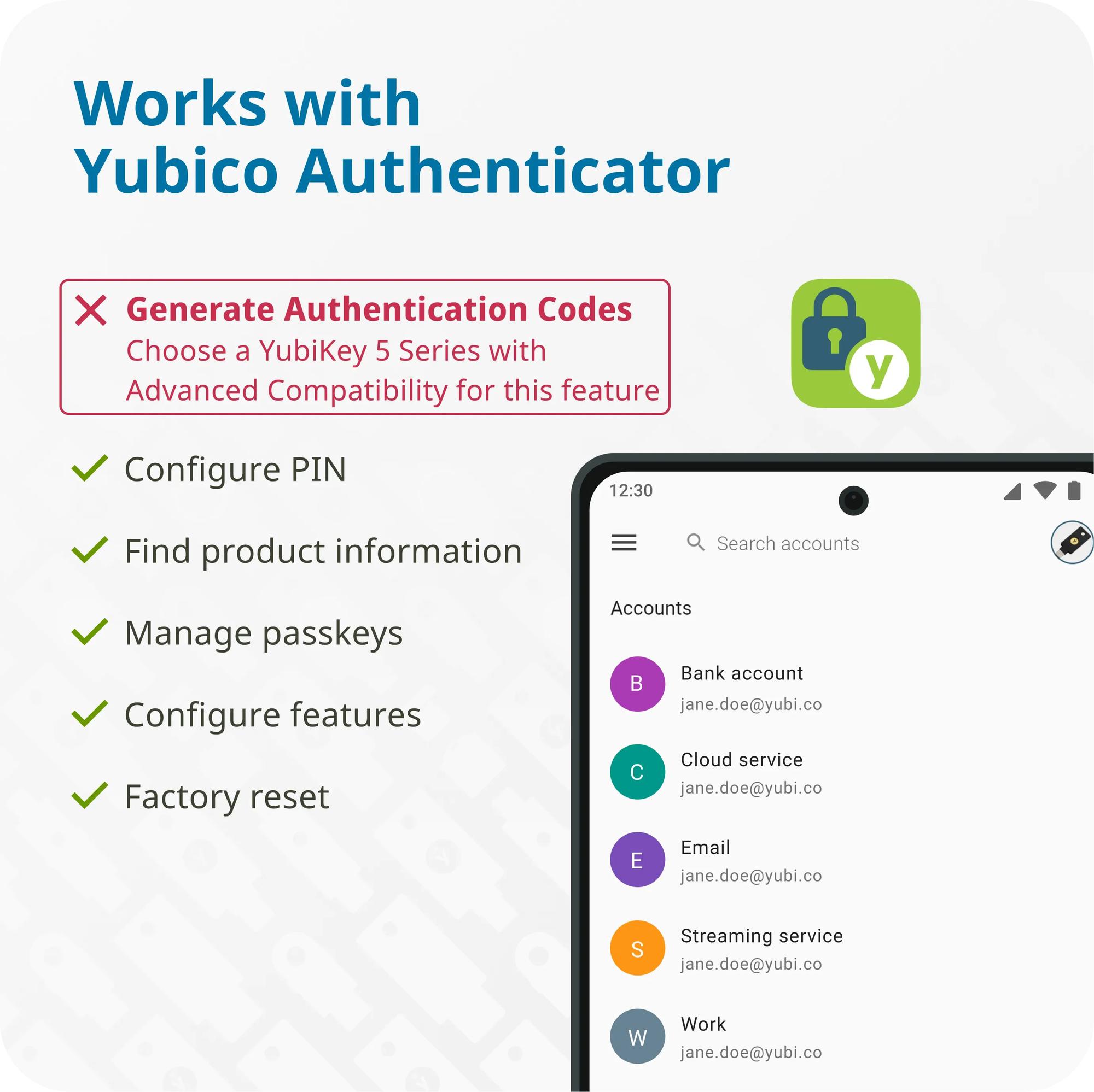 Yubico Clave de seguridad Security Key C NFC / 100957 Negro