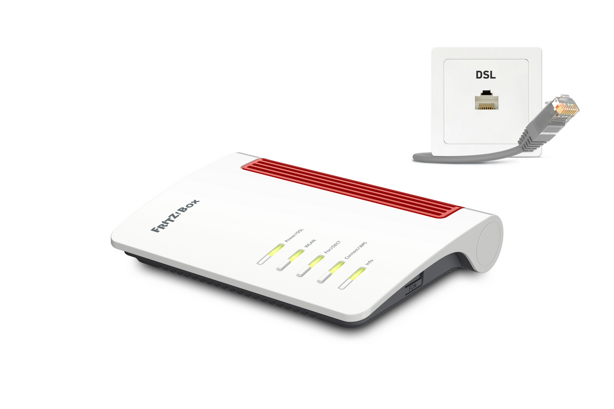 AVM Router FRITZ!Box 7530 AX / 20002930 Rot auf Weiß AVM Router FRITZ!Box 7530 AX / 20002930 Rot auf Weiß