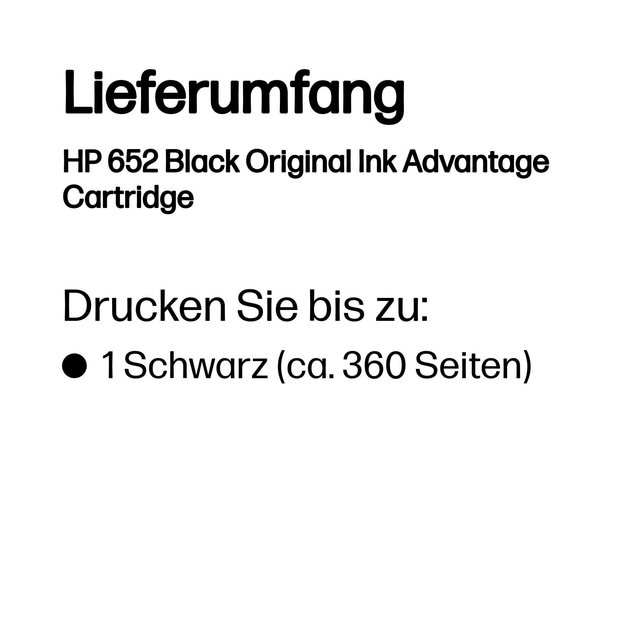 HP Inchiostro 652 / F6V25AE Nero Standard
