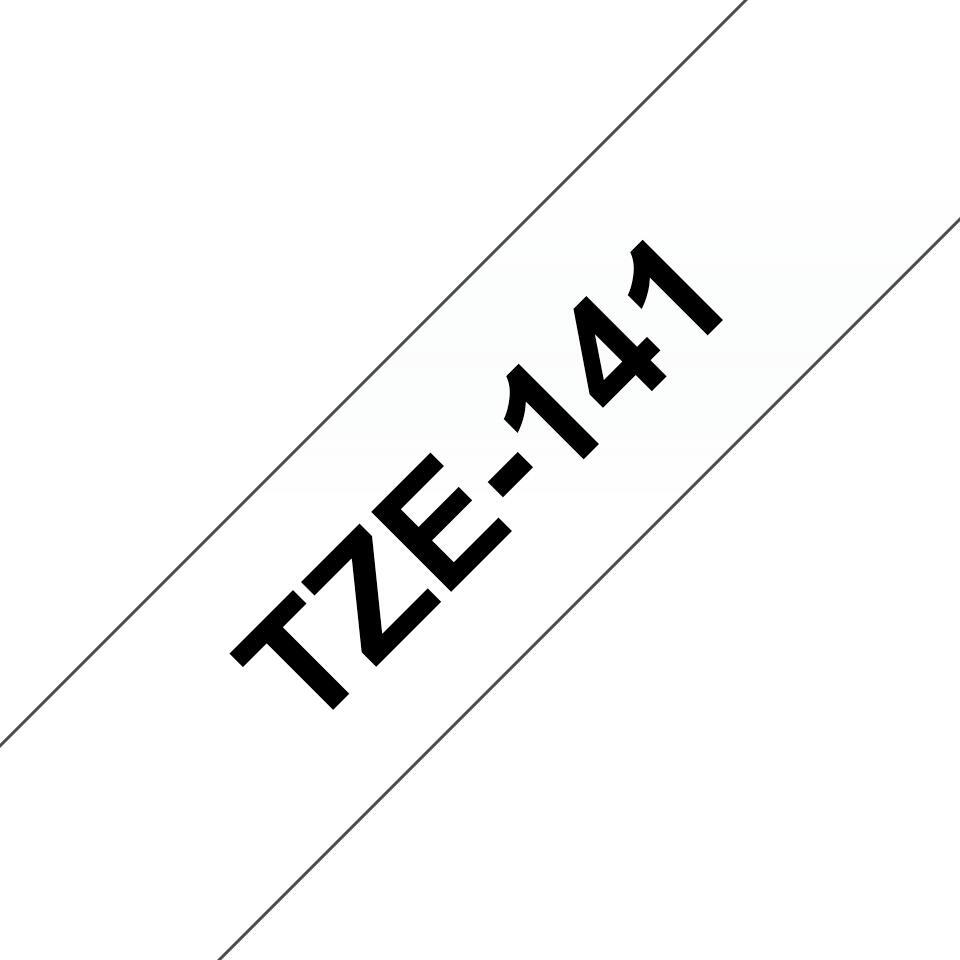 Brother Colour ribbon TZE-141 / TZE141 Black on transparent