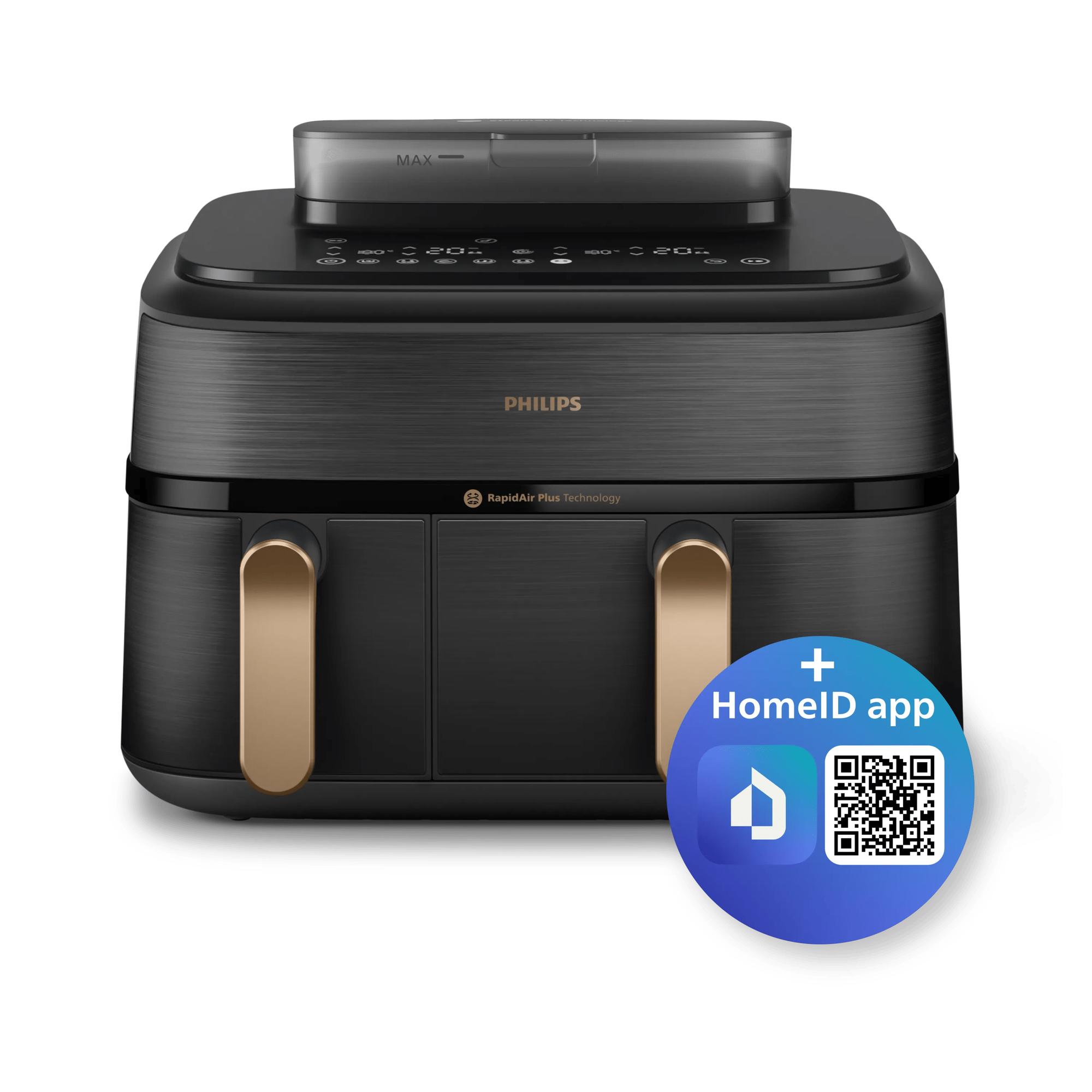 Philips Freidora de aire caliente 5000 Series / NA552/00 Negro, dorado